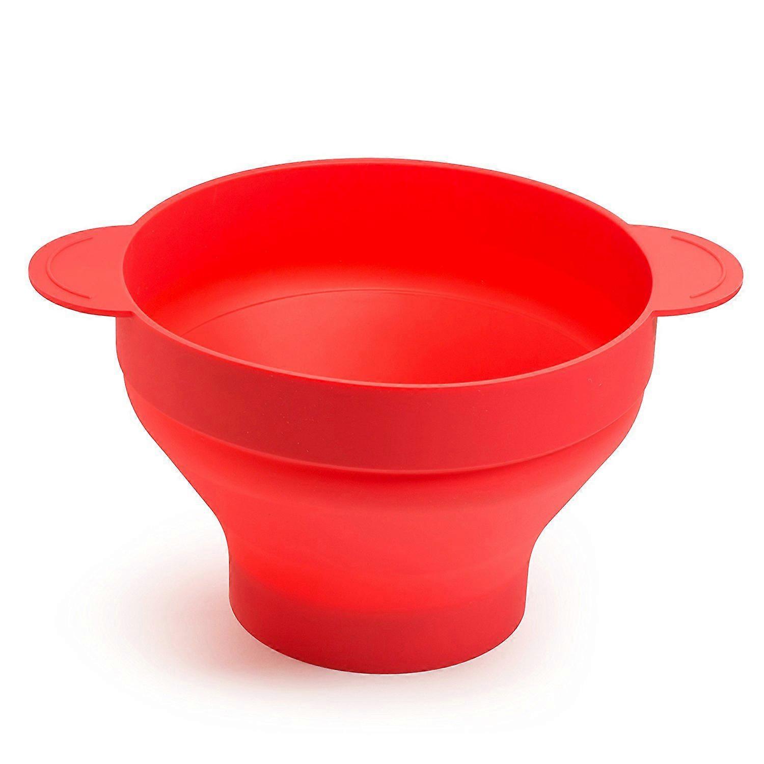 Silicone Popcorn Bowl With Handle Cover High Temperature Resistant