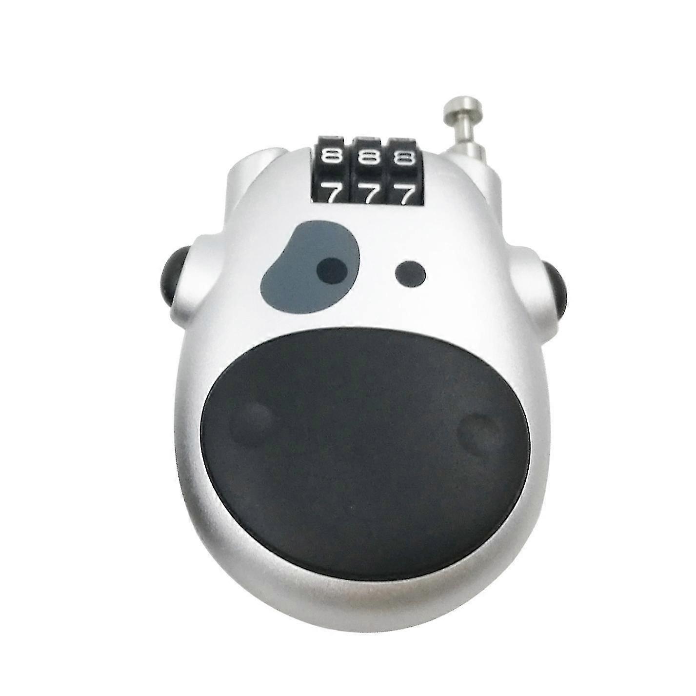 Blanc argent trois chiffres tlescopique cordon serrure cble Code Lock