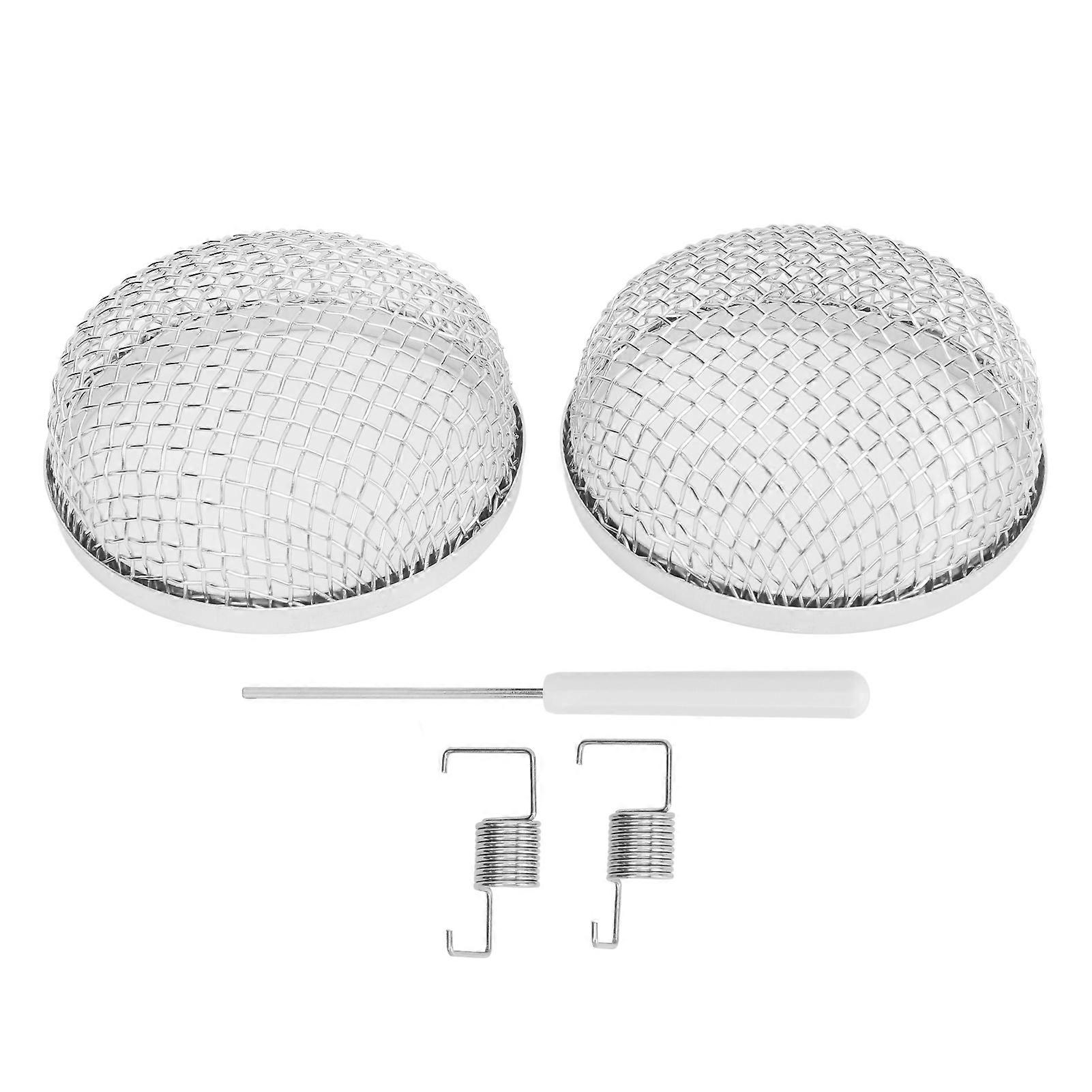 2Pcs RV Furnace Vent 2.8in Round Stainless Steel Flying Bug Cover Camper Heater Exhaust Vent Mesh Screen E2U611