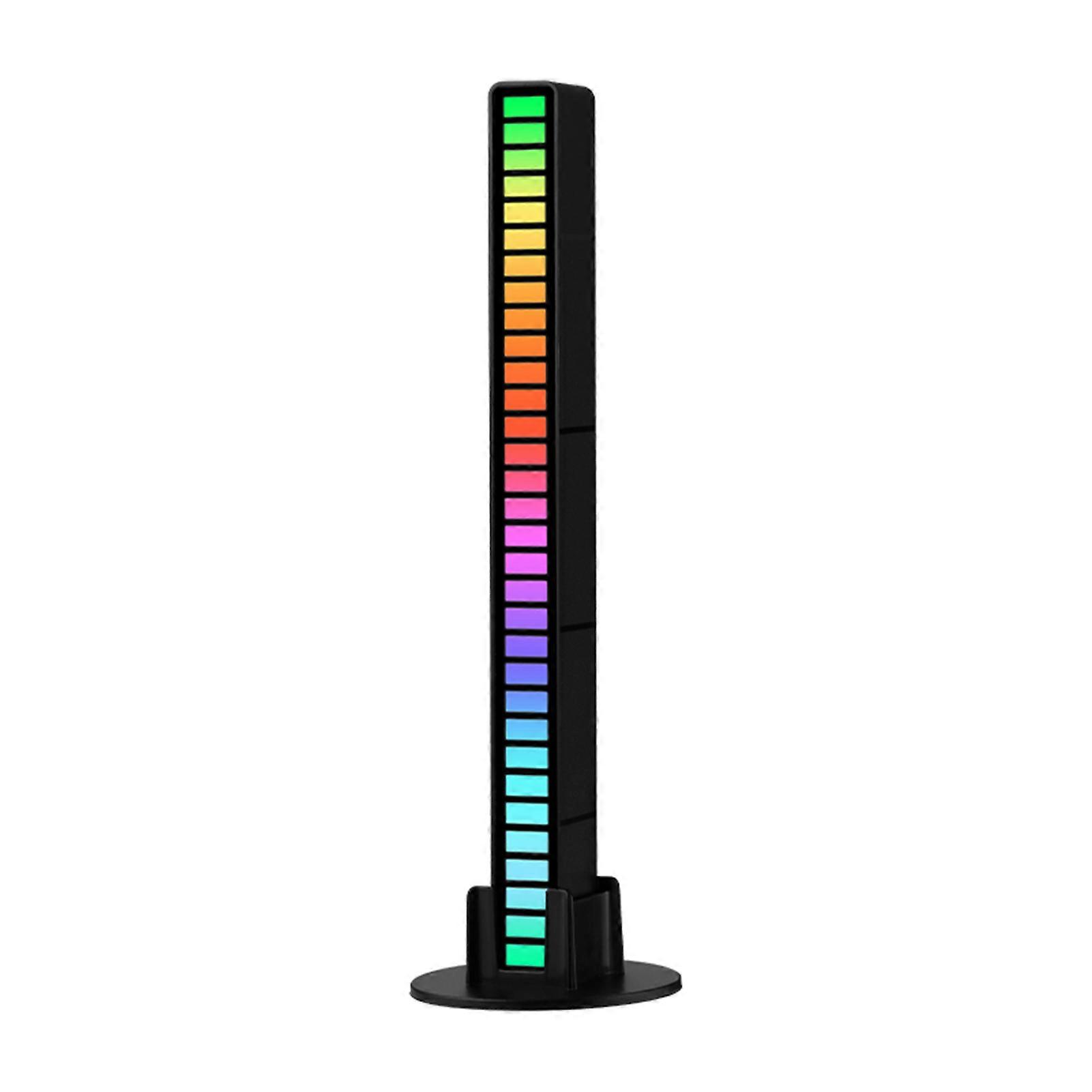 RGB Lamp Music Rhythm Pickup Light Multiple Modes 5 Speeds Battery Operated Desktop Sound Control Lamp Ambient Light