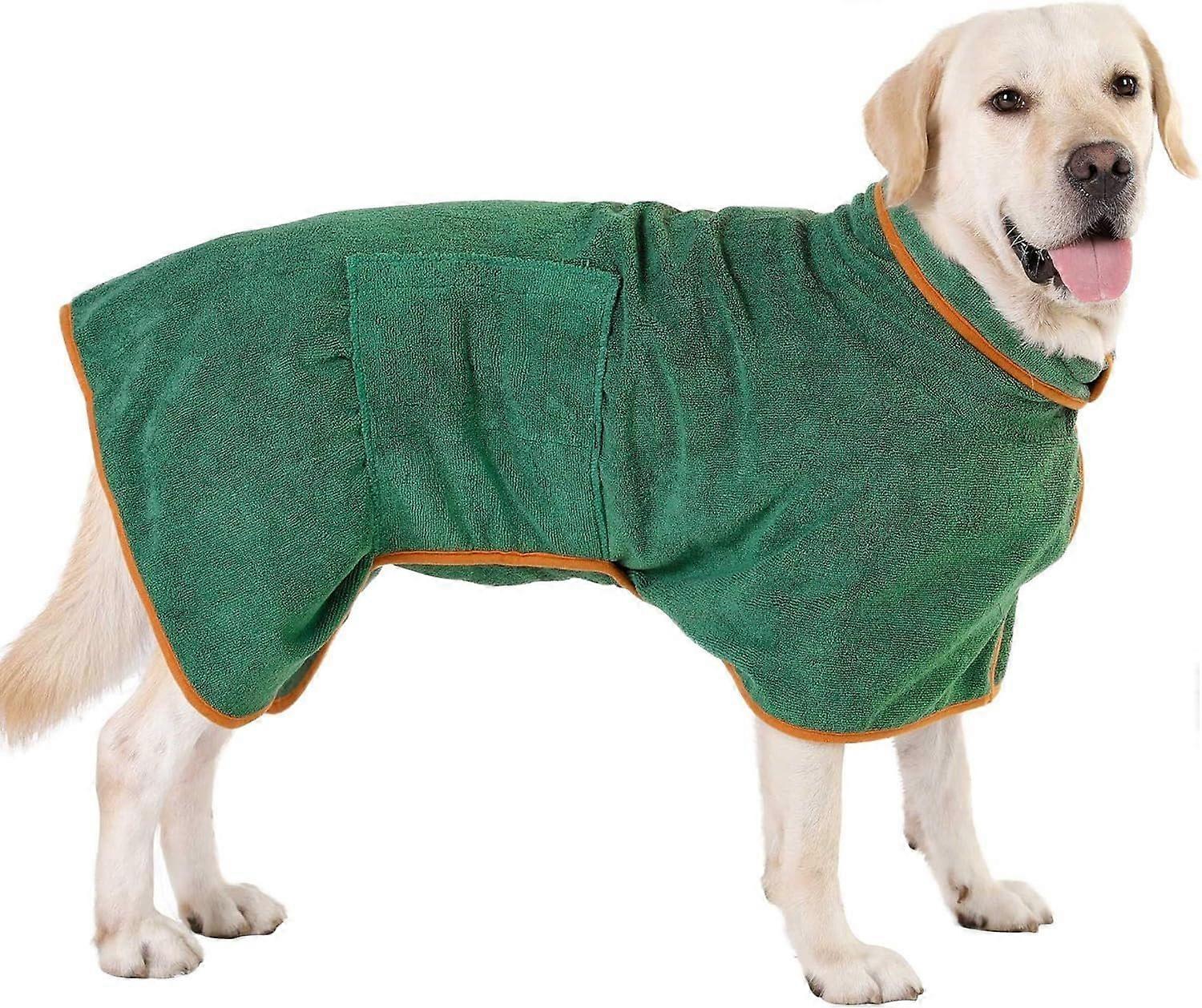 Adjustable Microfiber Dog Bathrobe Absorbent Dog Bathrobe for Drying After Bathing Bathing or Going