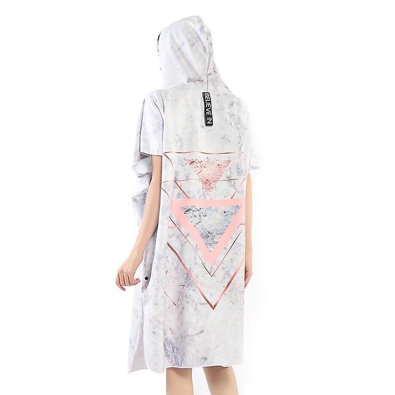 Poncho De Surf Serviette Microfibre – Robe à Capuche Séchage Rapide, Idéal Plage Ou Piscine