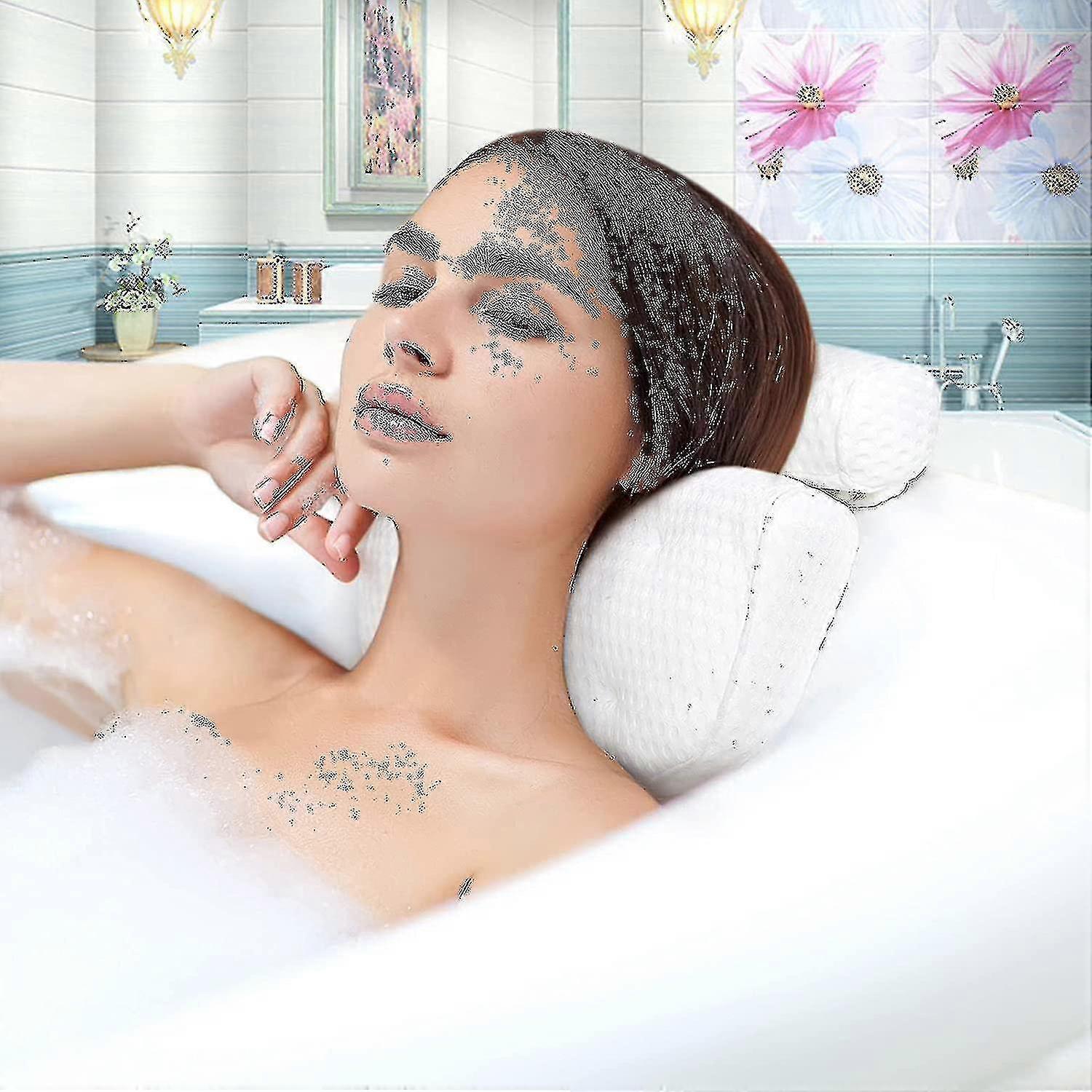 Badkussen Spa bad Ergonomisch voor bad Nek Hoofd Schouderkussens Steunkussen Hoofdsteun Luxe Zachte 3d Mesh