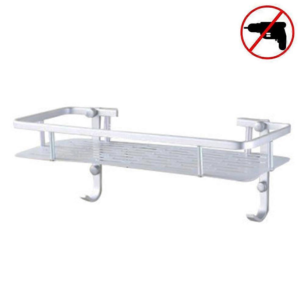 Single/Double Floors Shower Caddy Basket Shelf with Hooks for Hanging Sponge and Razor,Shampoo Holder Organizer,No Drilling Adhesive Wall Mounted Bath