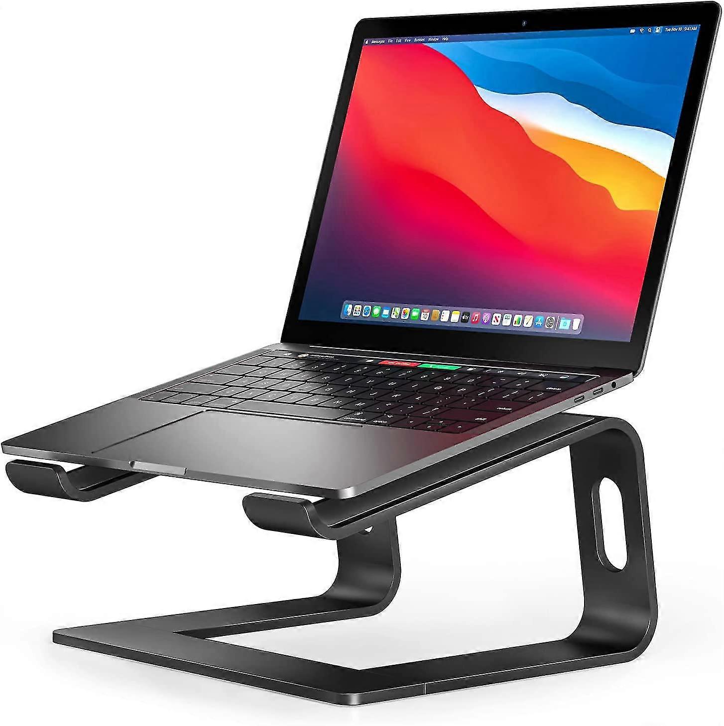 Desktop Laptop Stand, alumínio Laptop Riser compatível com Macbook Pro / air, Dell Xps10-15,6 polegadas Laptop (preto)