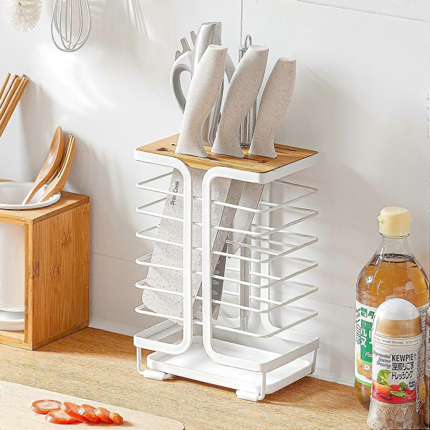 X Holder & Ustensiles, Support de rangement pour x avec égouttoir, x Block Holder, Universal x Block & Count