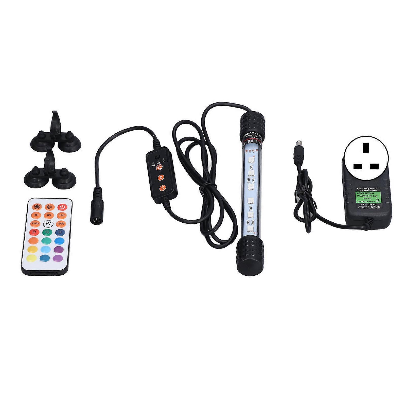 Fish Tank Light Energy Saving Environmental Bright Adjustment Timing Function Aquarium Lights 100240VUK Plug