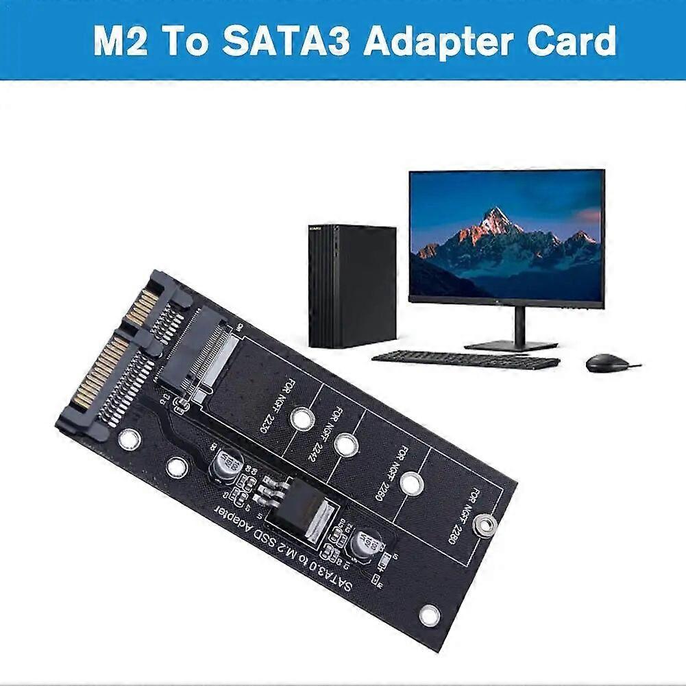 M2 To SATA3 Adapter Card High Efficiency SATA M2 SSD Convert Adapter Card SSD Upgraded SATA 6 Gbps NGFF Adapter