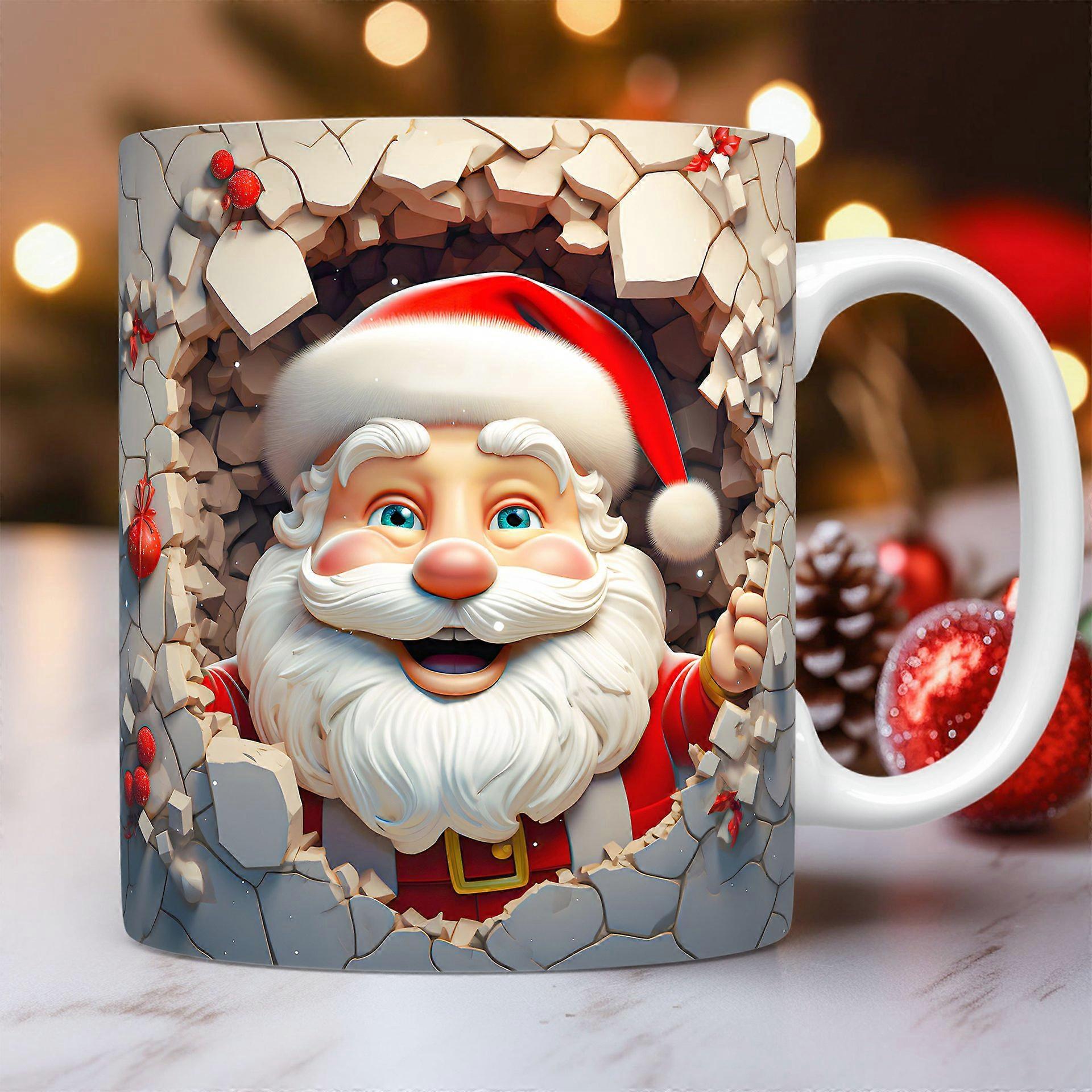 Christmas ceramic mug 3D Santa coffee mug