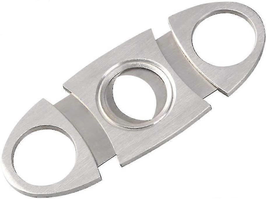 Edelstahl zweischneidiger Zigarrenschneider, tragbarer Zigarrenschneider, 1 Stück