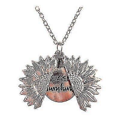 Ladies Open Sunflower Double Layer Necklace
