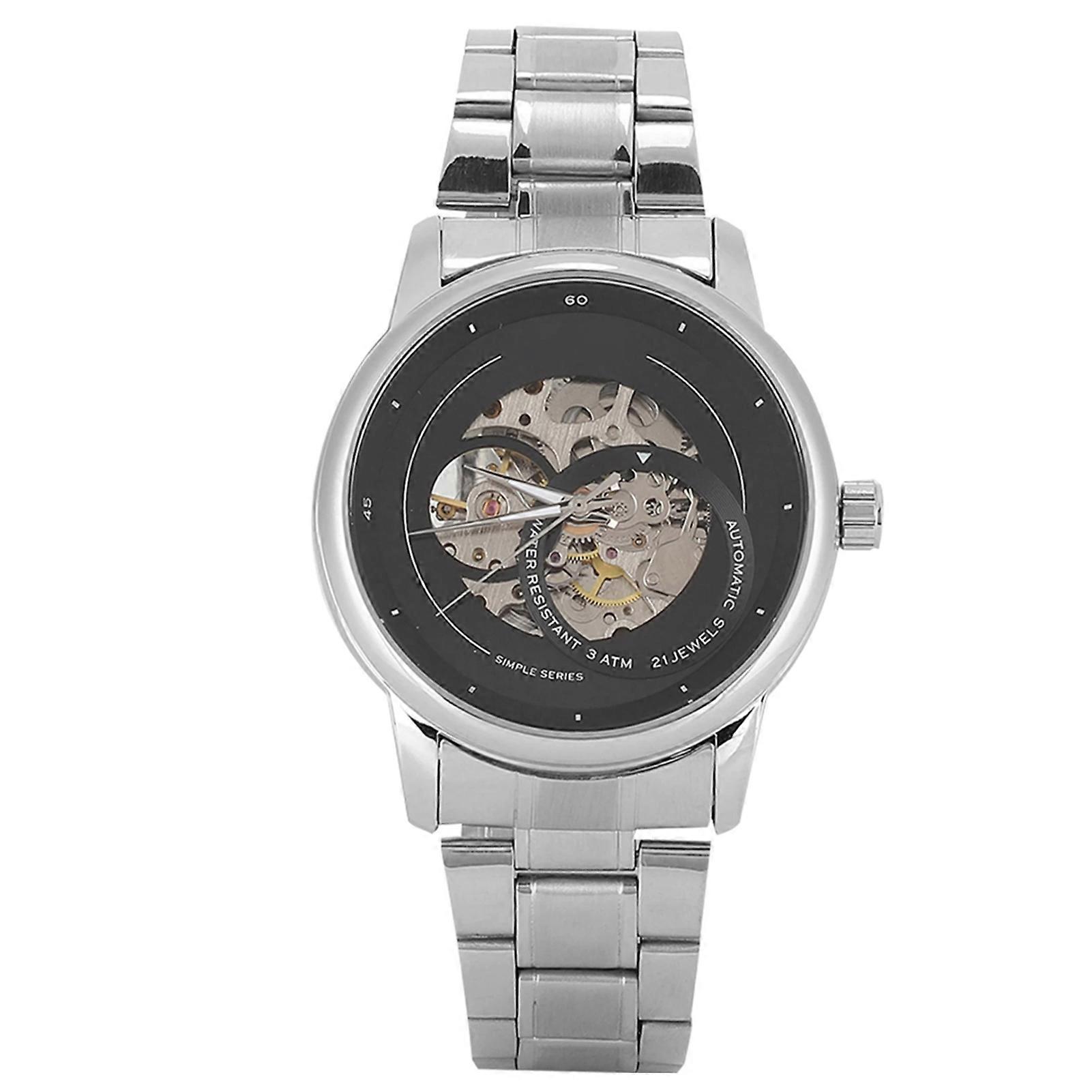 Stylish Hollow Automatic Mechanical Watch for Men - Elegant Timepiece with Precision Engineering