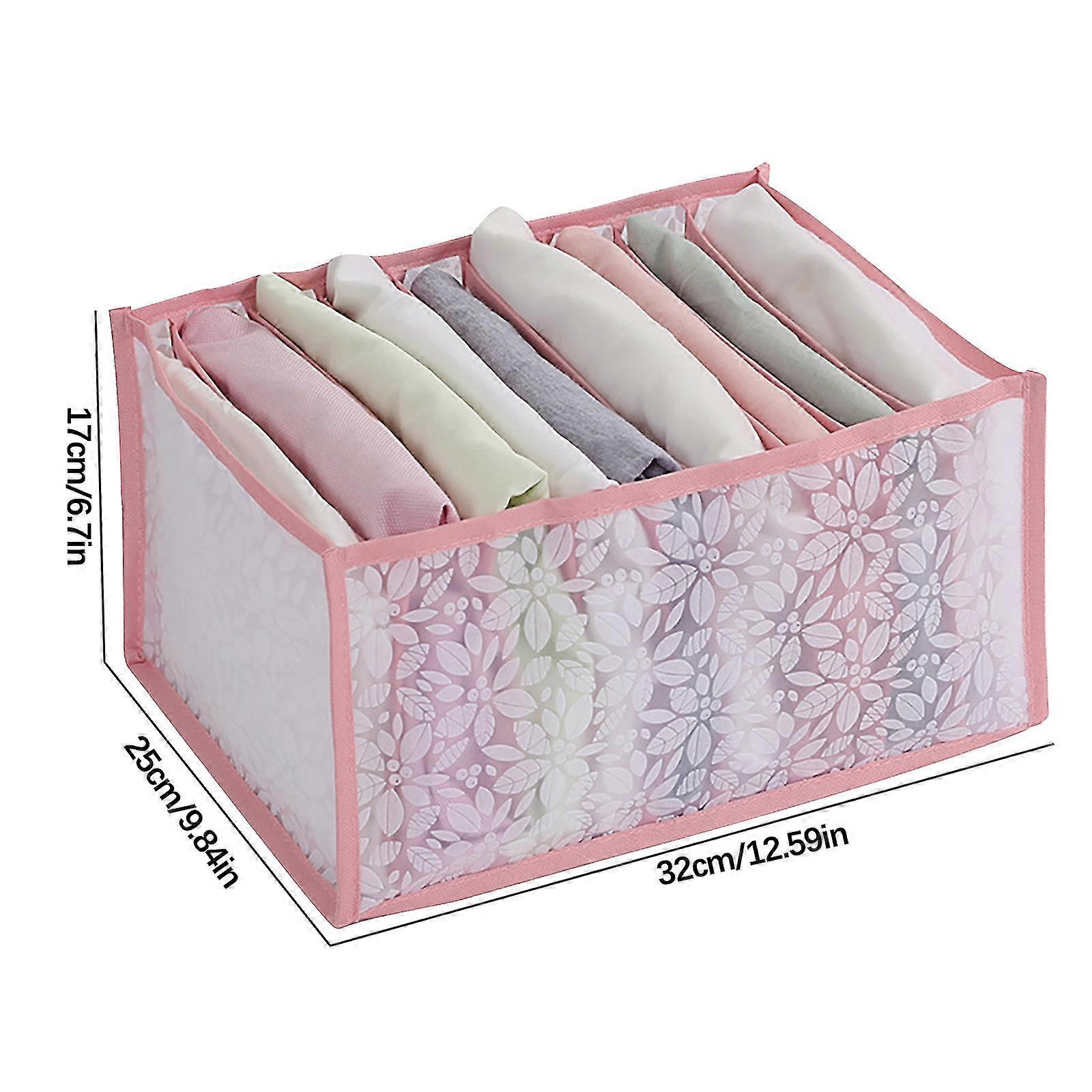 折りたたみ式プリントメッシュの下着シャツレギンスジーンズジーンズ引き出し収納ボックス