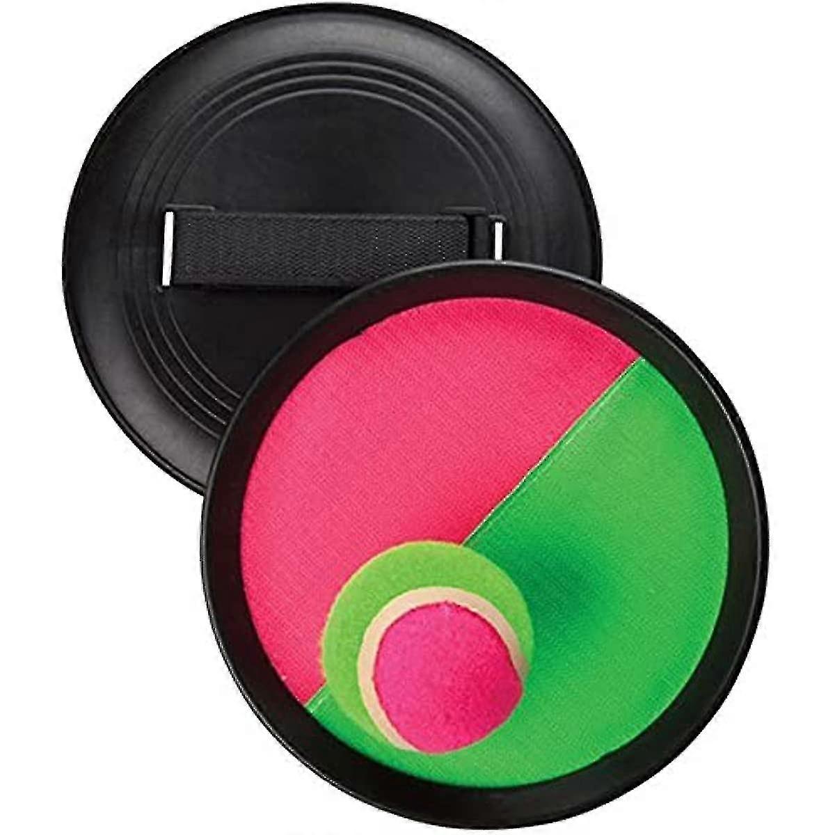 Toss And Catch Ball Set With Two Hook & Loop Paddle Discs And Tennis Ball Fun Outdoors Garden & Beach Toy Game For The Whole Family