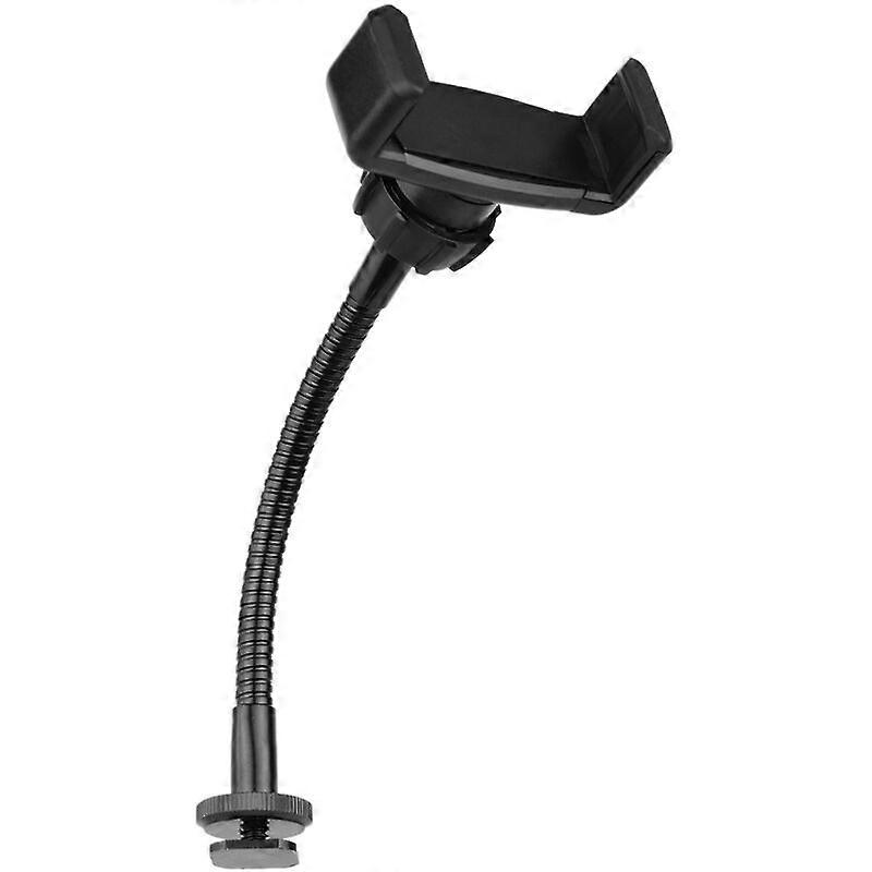 Foldable Phone Clamp Stand Holder with Cold Shoe Mount for LED Ring Light Smartphone Holder Compatible with iPhone Android