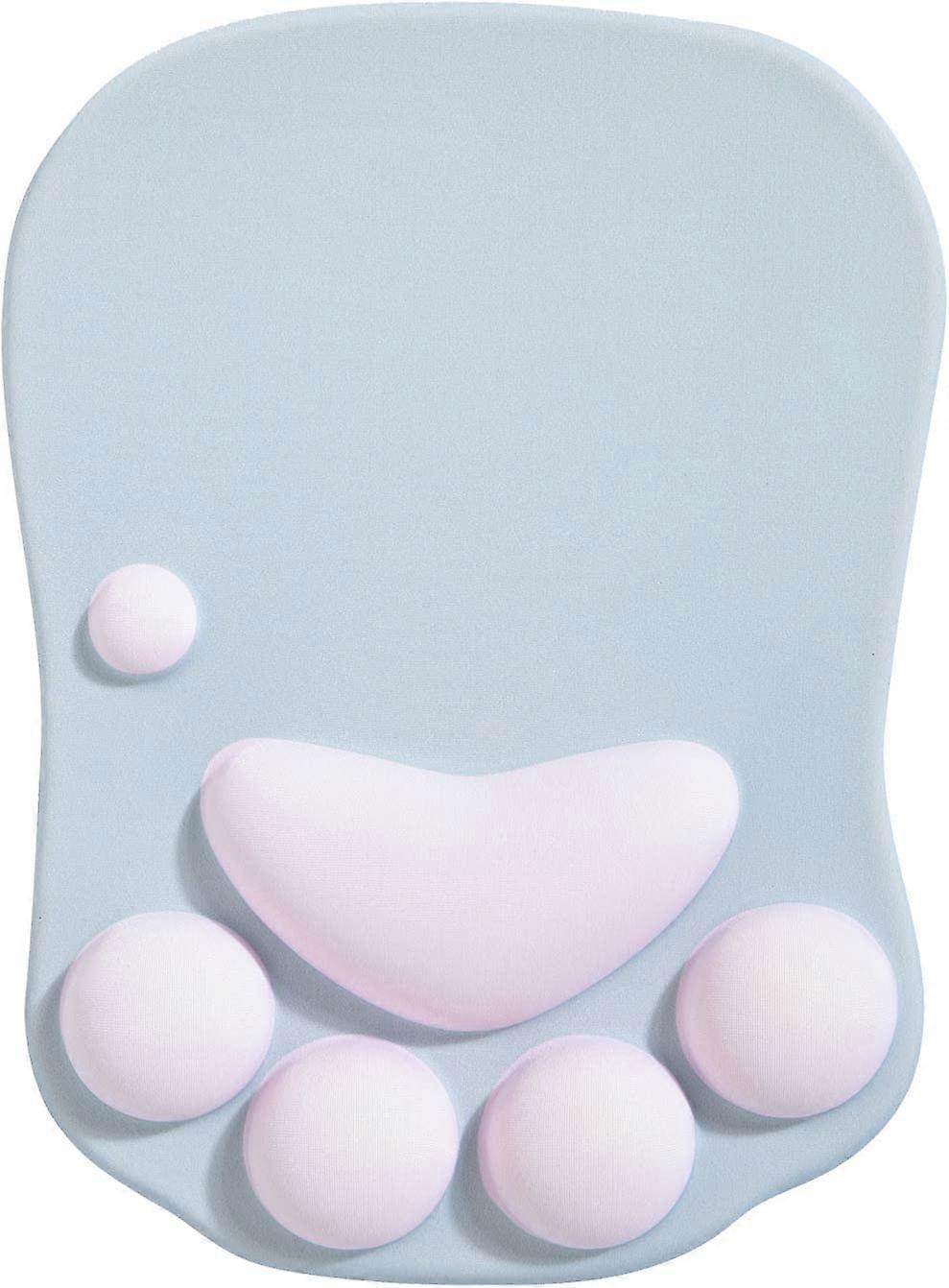 Cat Paw Mouse Pad, Ergonomic Mouse Pad, Mouse Mat with Wrist Support, Silicone Gel Mouse Pad, Cute Mouse PadGrey & Pink