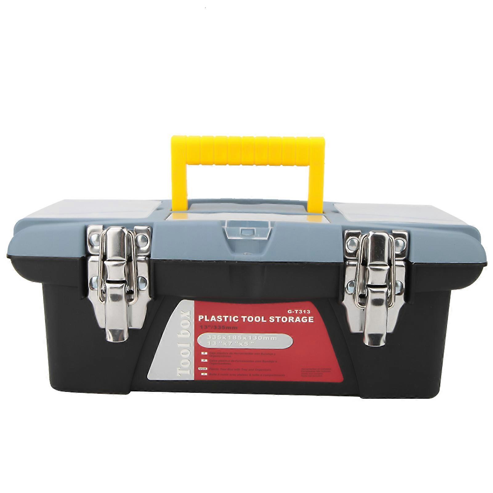 Portable Toolbox with Carrying Handle Hardware Storage Case Repair Tool Container (G T313)