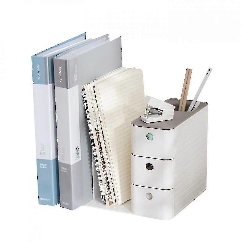 Drawer Type Desk Organizer With Sliding Drawer, 2 Upright Sections(gray)