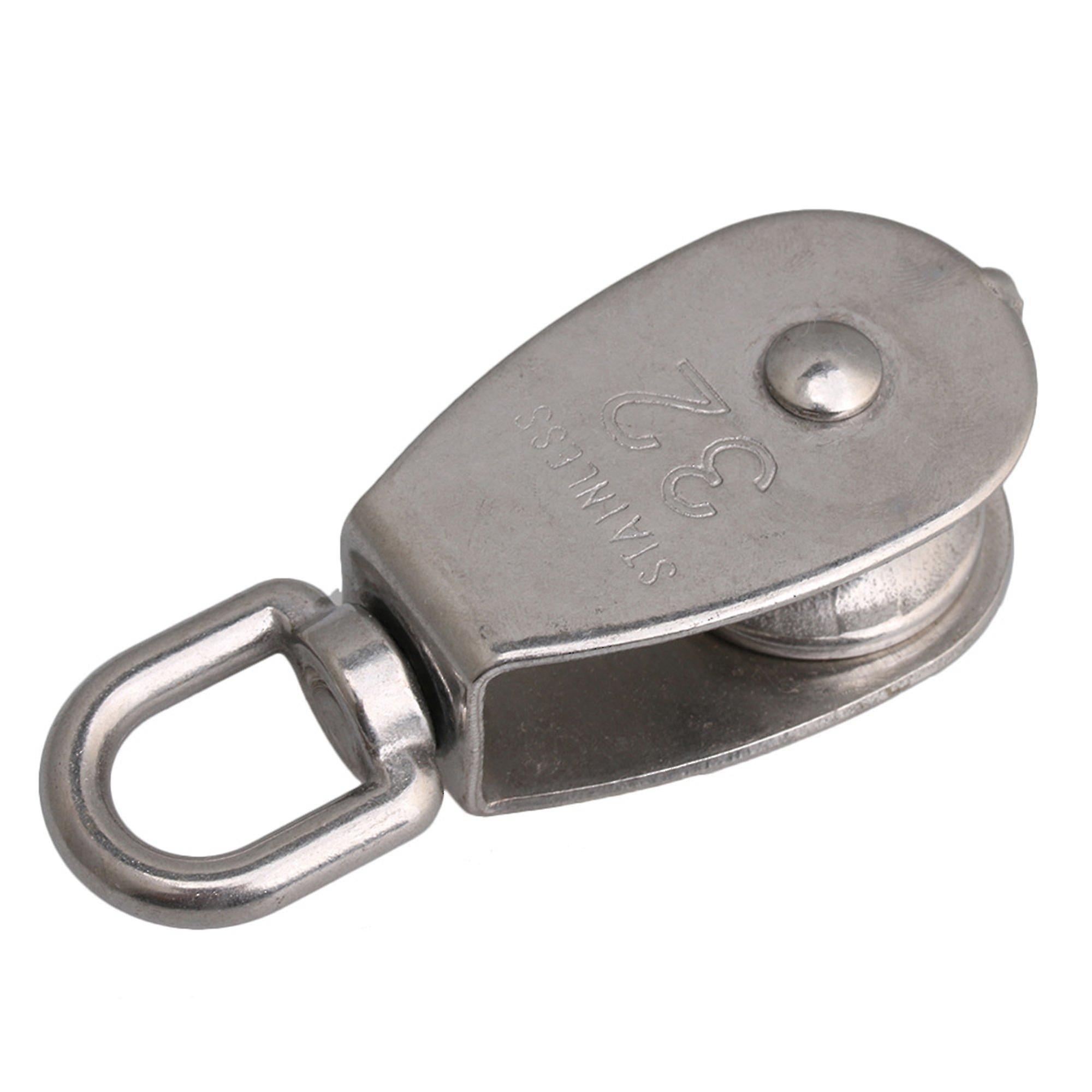 Lifting Hooks, Clamps Shackles New M32 32mm Swivel Stainless Steel 304 Fixed Pulley Block Traction Wheel