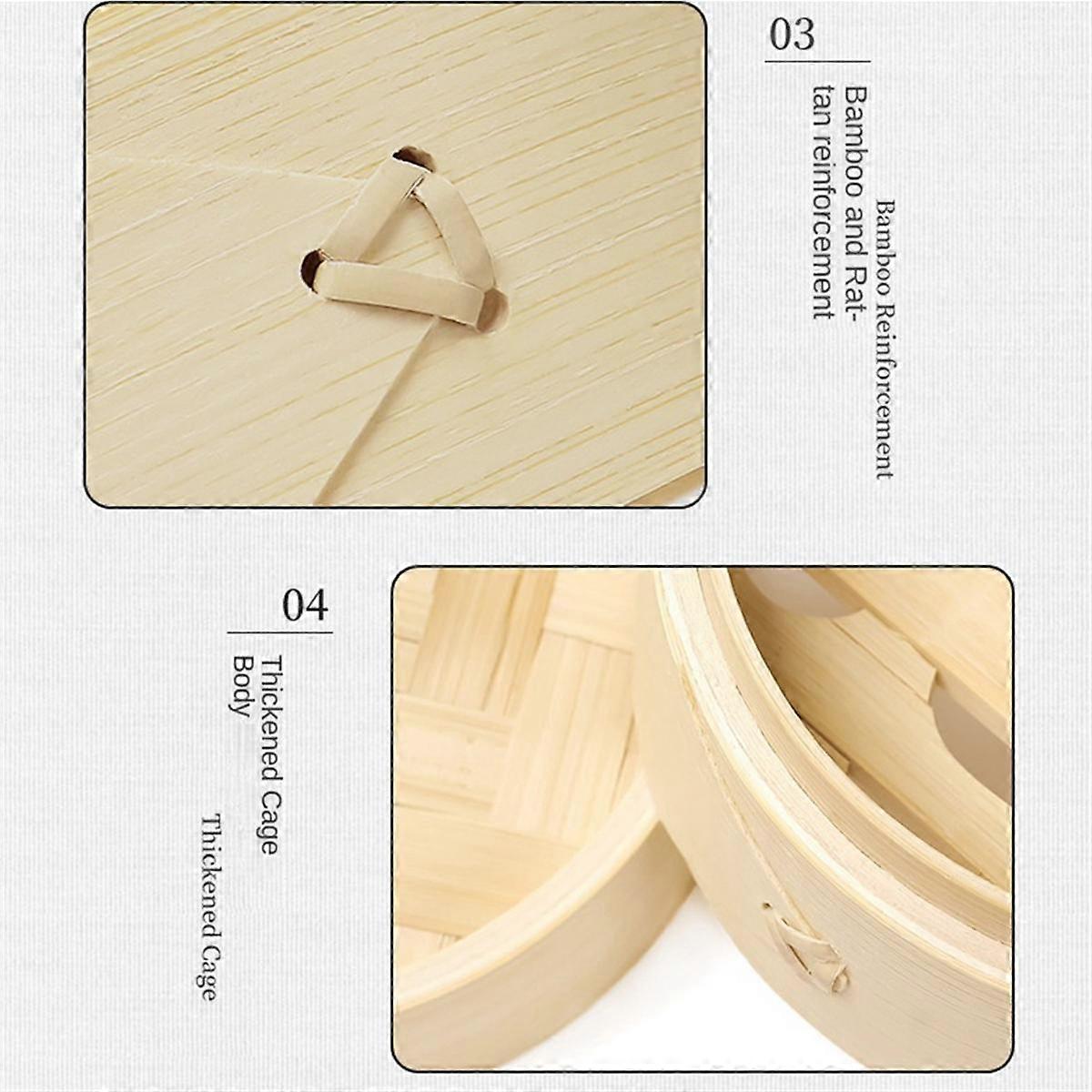Utomhussalladsskål, bambuångkokare, ångkokare, ångkokare, campingångkokare stor