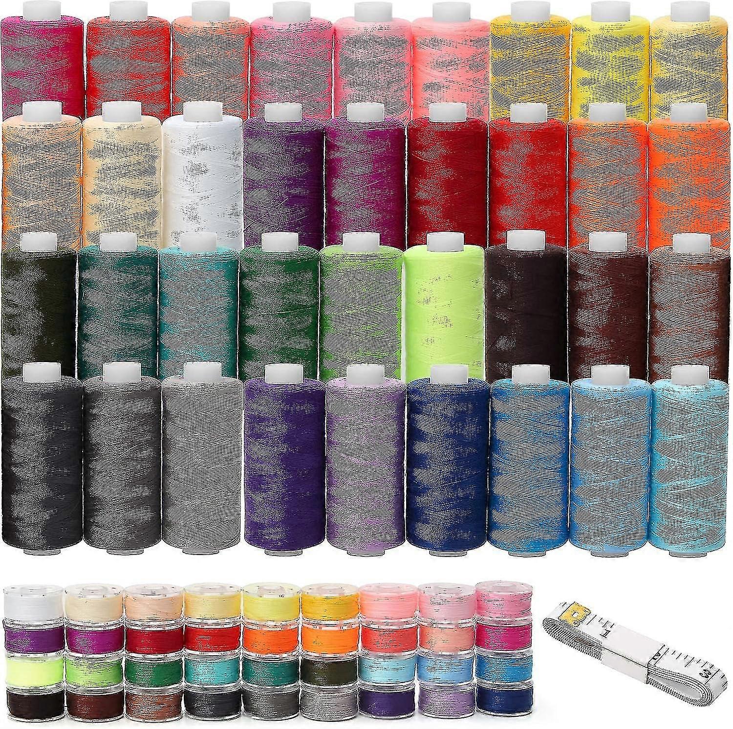 72pcs Bobbins Sewing Thread Kits, 437 Yards Per Thread Spools, Prewound Bobbin With Case 36 Colors Sewing Supplies For Hand & Machine Sewing, Emergenc