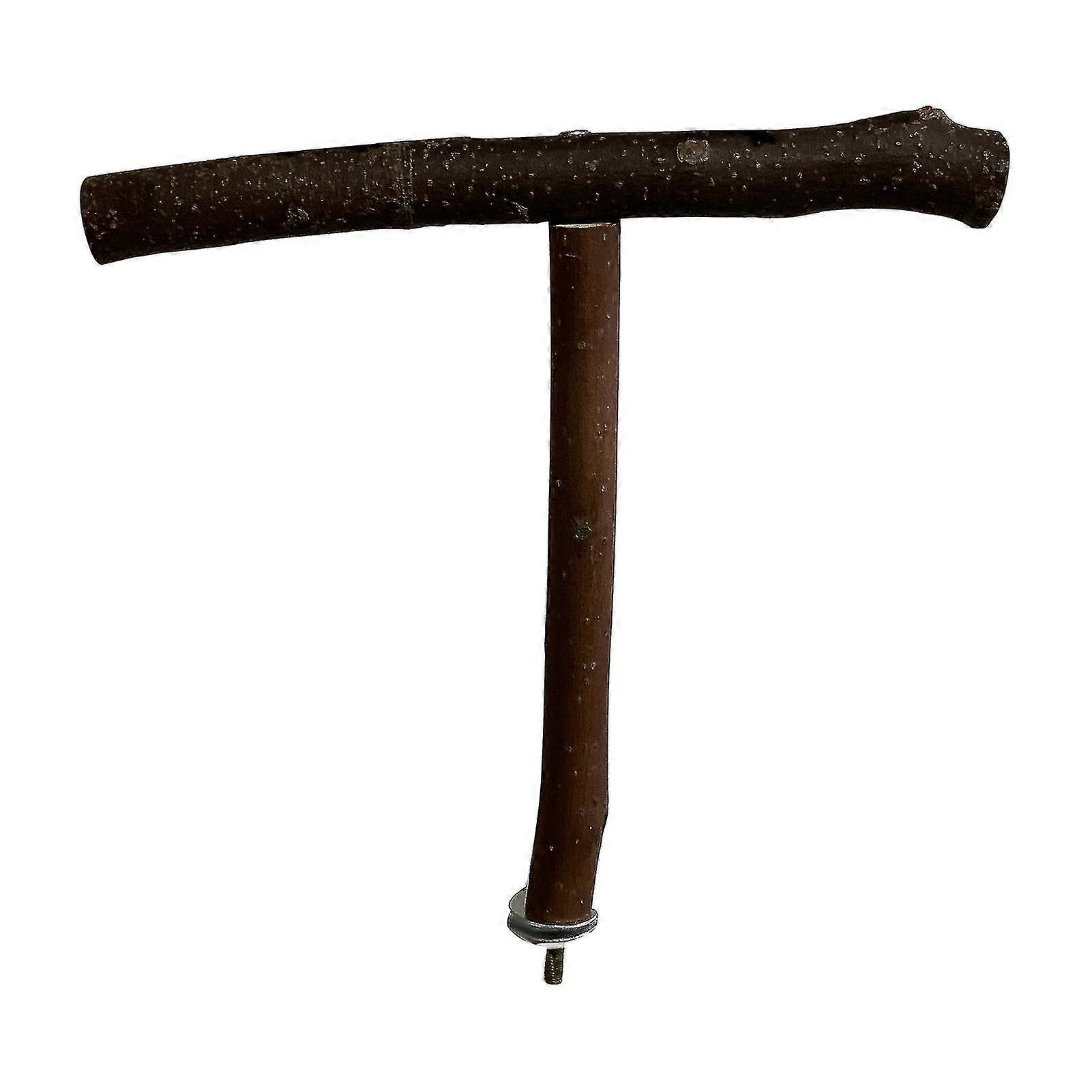 EVAGO Wooden T Shape Bird Perch Stand