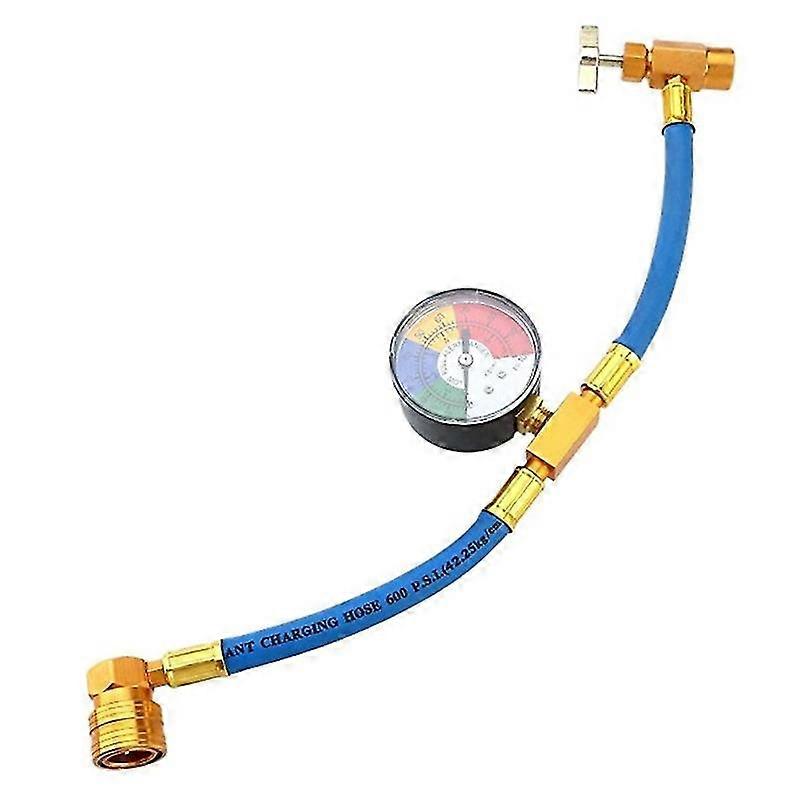 Auto Air Conditioner Ac R134a Refrigerant Charging 20cm+20cm Hose Gauge
