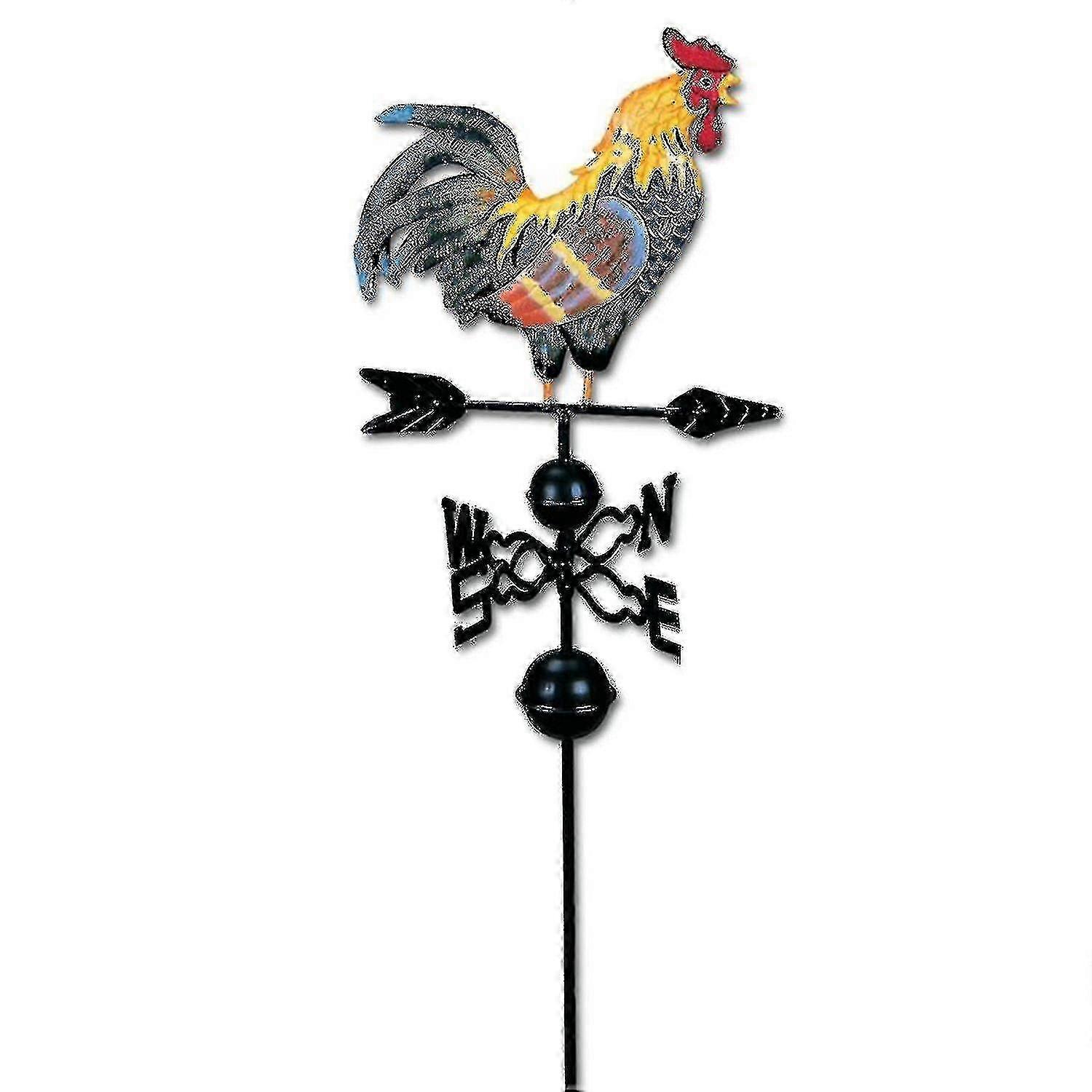 Banderuola in metallo a forma di gallo Banderuola Recinzioni da giardino Palo Tetti da cortile Banderuola Decor Colorf