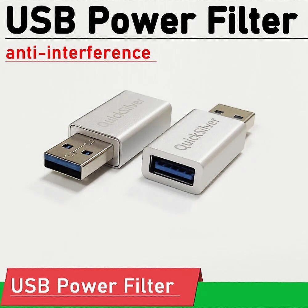 Quicksilver USB Power filter USB filtering noise anti-interference isolation Performance Booster for Amplifier DAC decoder