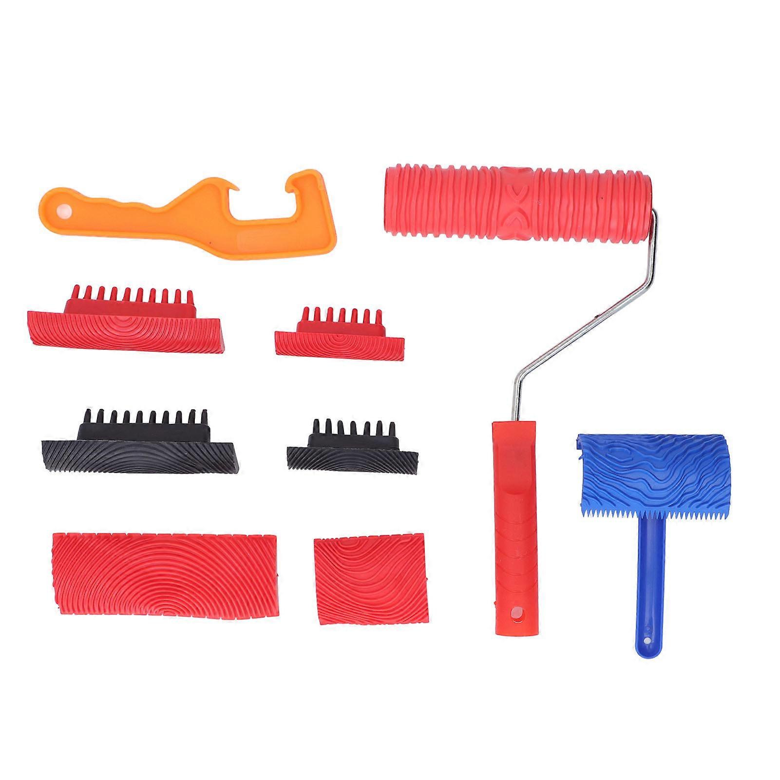 Wood Grain Tool Graining Pattern Painting Roller Home Decoration Set Kit for Wall