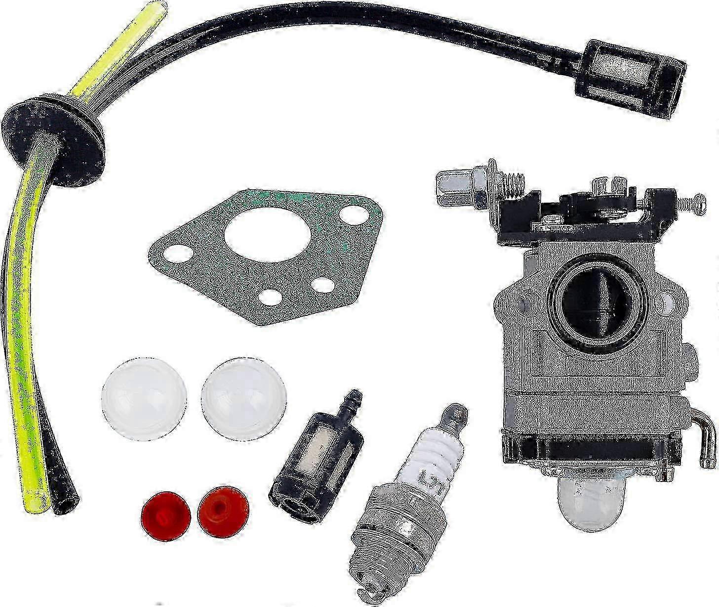 Carburettor For 52cc 49cc 43cc Strimmer Carbu Kit With Gasket, Hose, Spark Plug And Fuel Filter (1 Set)