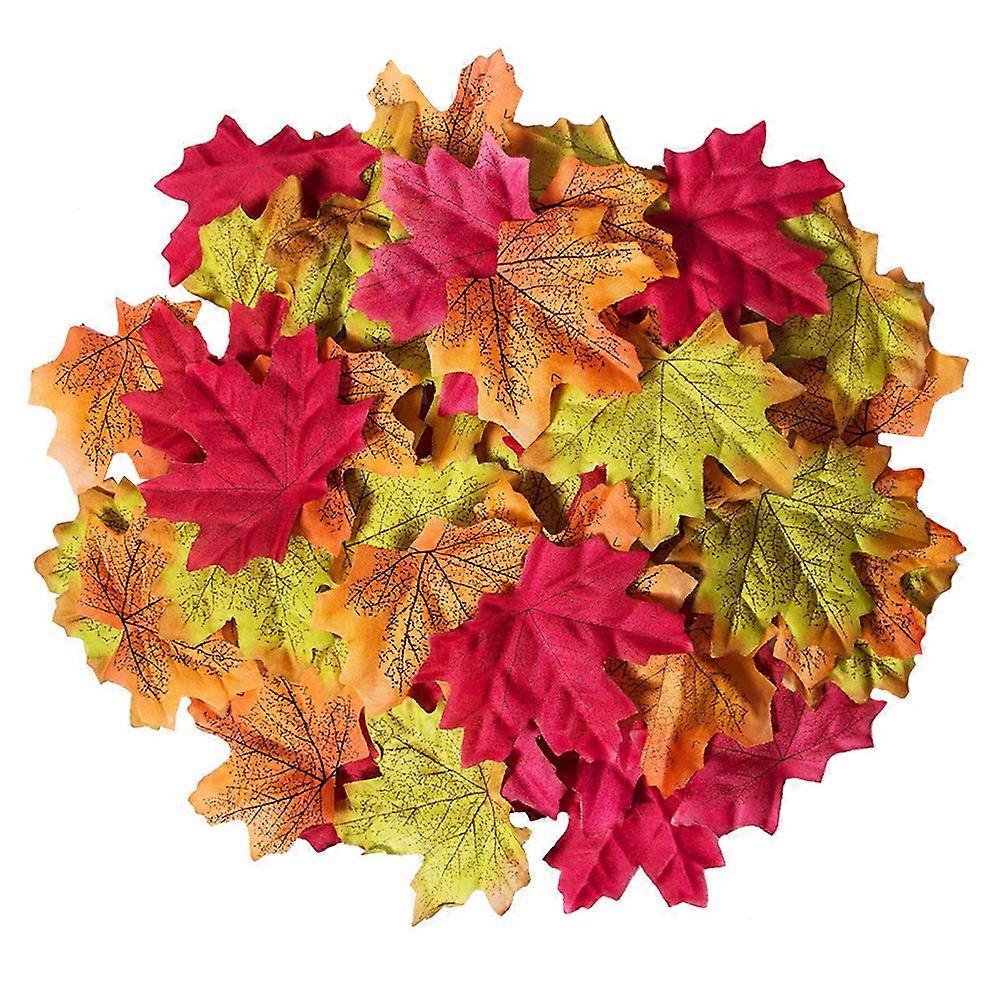 600pcs simulierte Ahornblätter Ahornblätter Herbstlaub DIY-Handwerk Blätter machen Blätter