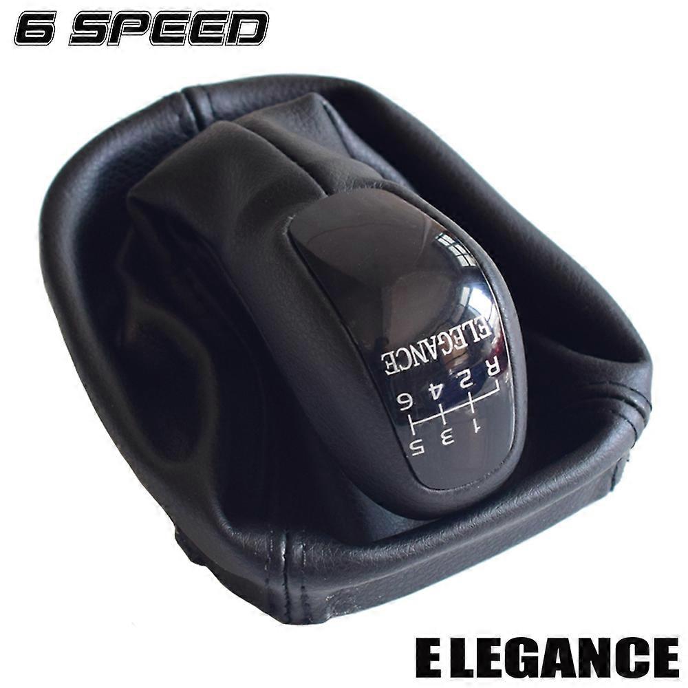 Gearshift Lever Knob Stick Shifter Manual 5 6 Speed For Mercedes Benz C Class W203 S203 Leather Gaitor Boot Cover Car Styling-5 Speed