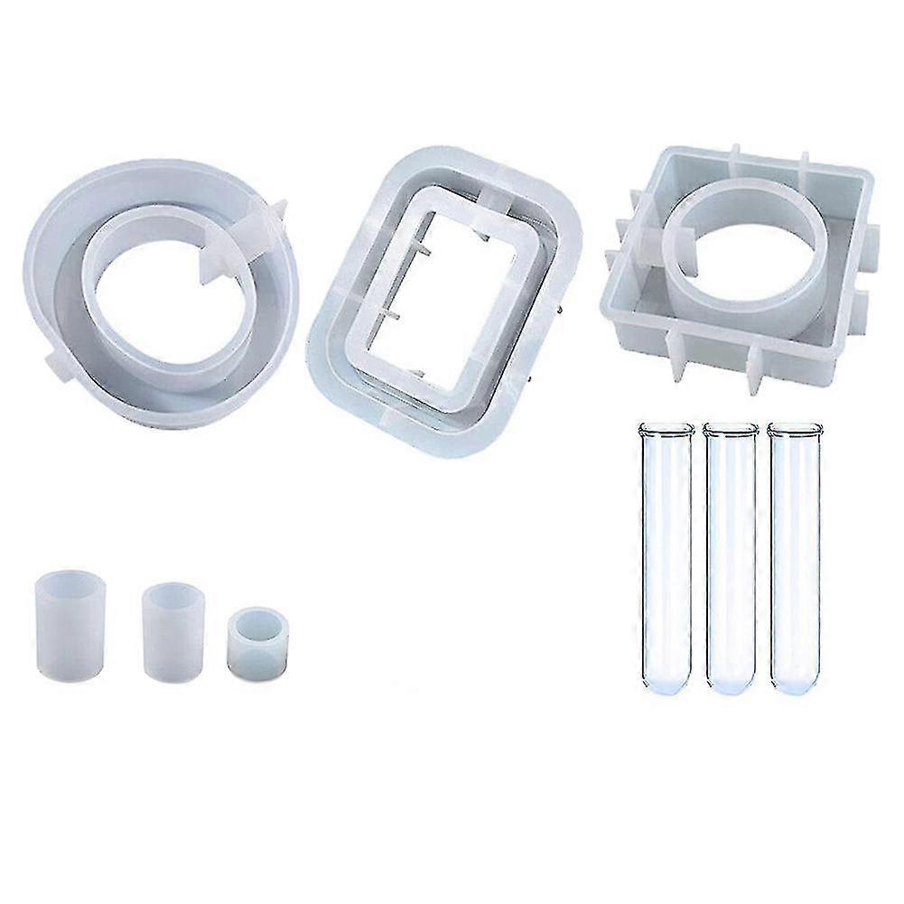 Vase Silicone Molds For Propagation Stations Epoxy Resin Casting Kit With Test Tubes For Desk Decor