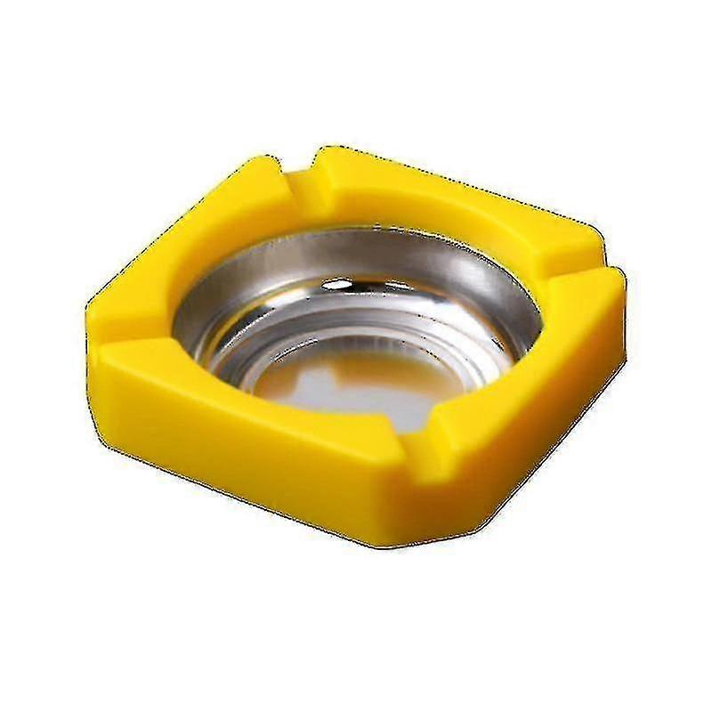 Portable Stainless Steel Ashtray Dining Table Round Rotating Ash