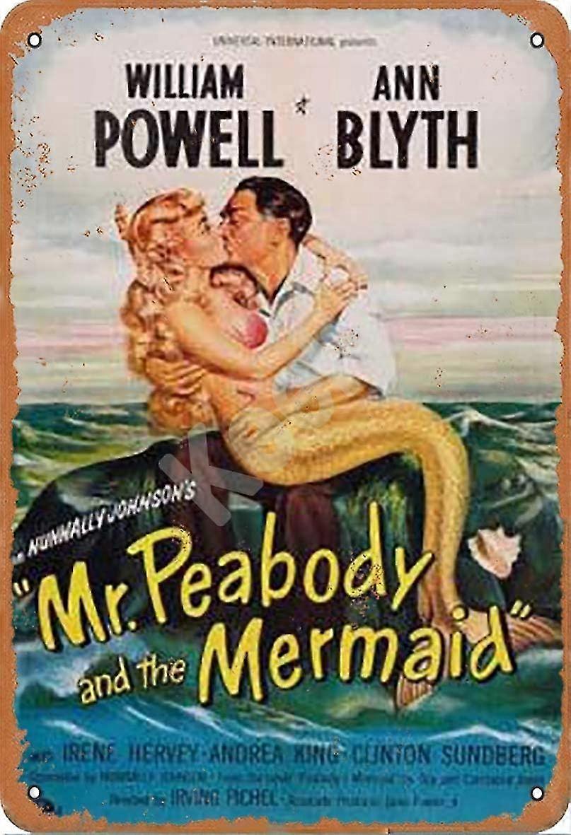 Mr. Peabody e a sereia metal vintage Tin Sign decoração de parede 8x12 polegadas ou 12x16 polegadas para Caf