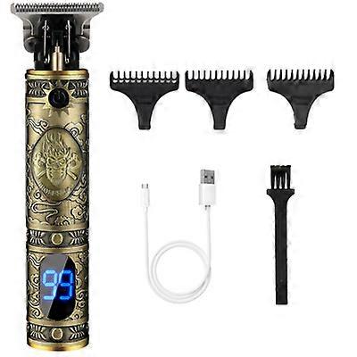 Barbeador de barba de corte sem fio elétrico com display LCD