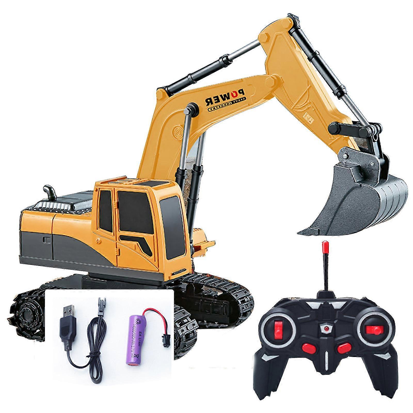 RC Kotrógép játék, távirányítós játékautó fiúknak, lányoknak, színlelt építőjáték készlet