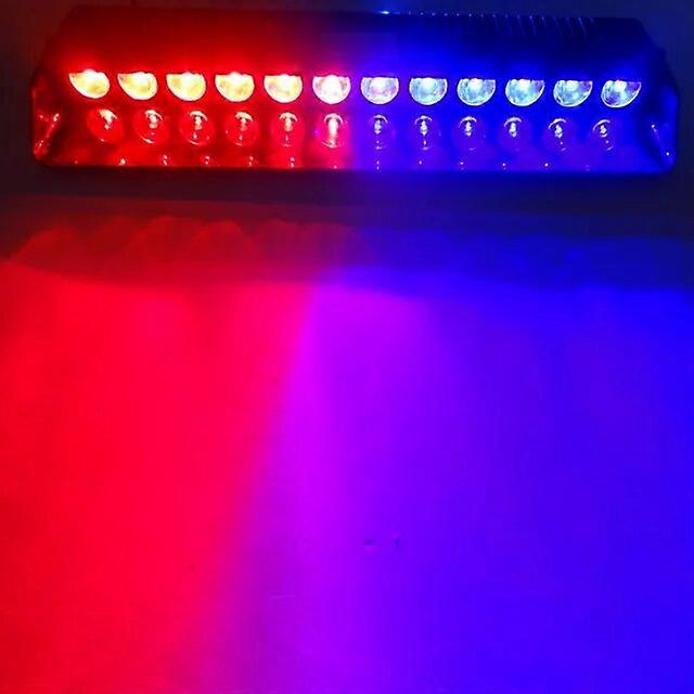 12LED Red Blue Multi Mode Sugekopp Light Strobe FLash Light Sucker Strobe Light 36W High Power LED varsellys for bil