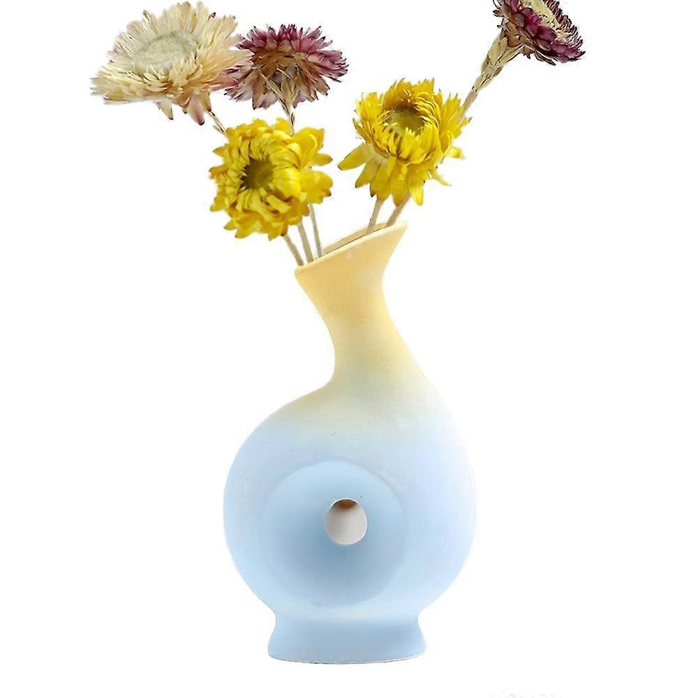 Gradient color ceramic vase creative home decorative ornaments