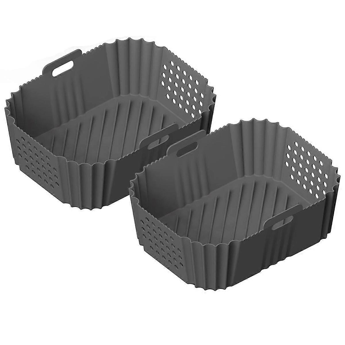 2PCS Air Fryer Silicone Liners for SL401 Double Stack XL 2-Basket Air Fryer Liner Basket for Air Fr