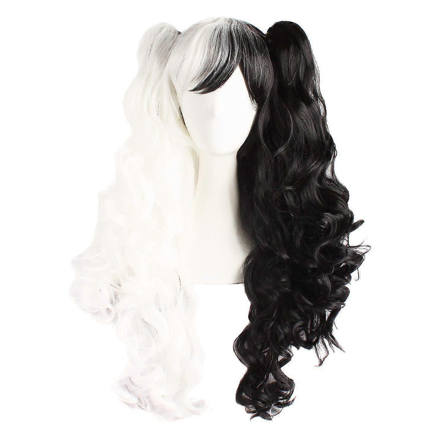 Multi-color Lolita Long Curly Clip on Ponytails Cosplay Wig