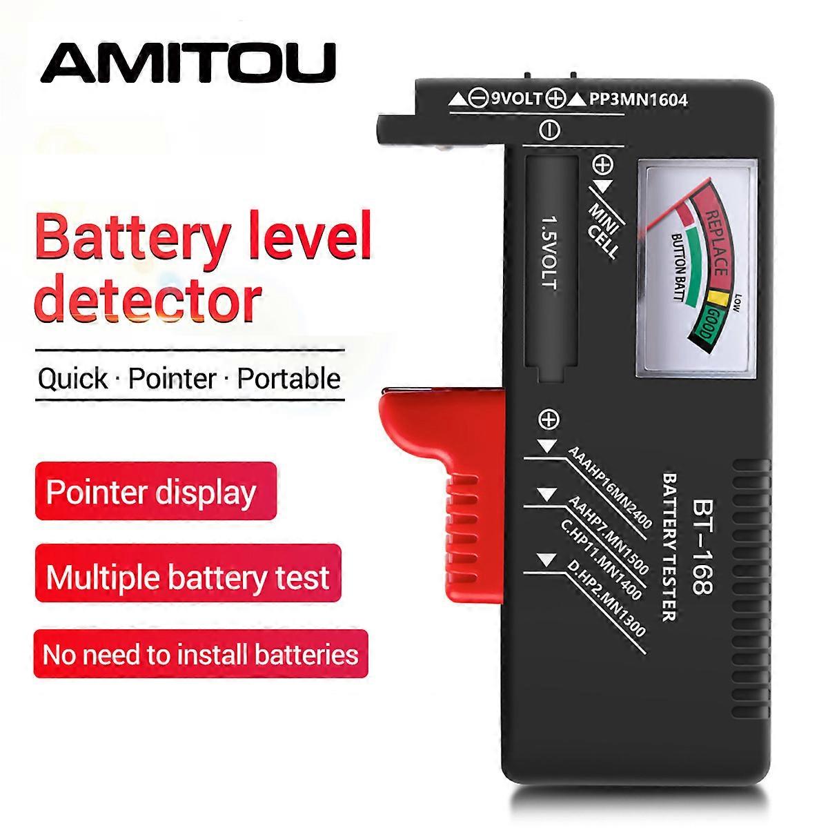 BT-168 Digital Lithium Battery Capacity Tester Display Checkered Analyzer Display AAA AA Button Cell Electric Tool