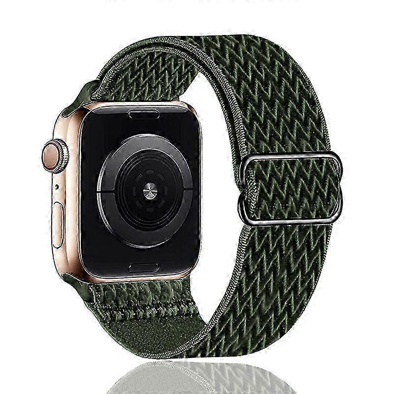 Suitable for Apple wave pattern strap adjustable nylon braided strap iwatch7 day buckle watch strap 38mm 40mm 41mm