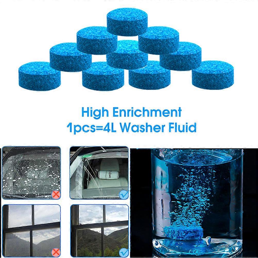 10PCS=40L Car Solid Cleaner Concentrated Effervescent Tablets Glass Water Window Windshield Solid Washer Household Detergent