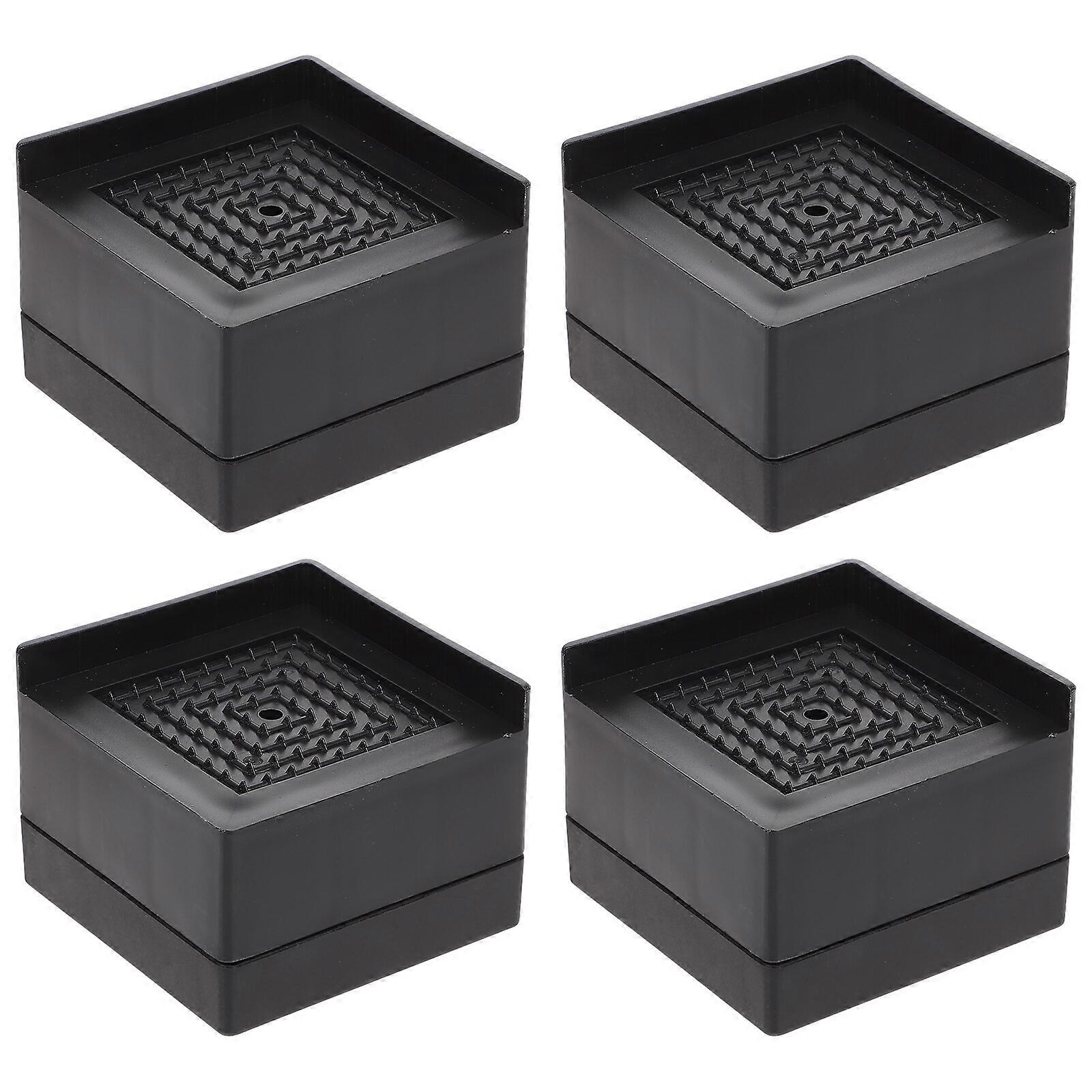 4Pcs Βαρέως Τύπου Ανυψωτικά Κρεβατιών Ανελκυστήρες Πλαισίων Επίπλων Μαξιλάρια Ανύψωσης Καναπέ (Μαύρο)