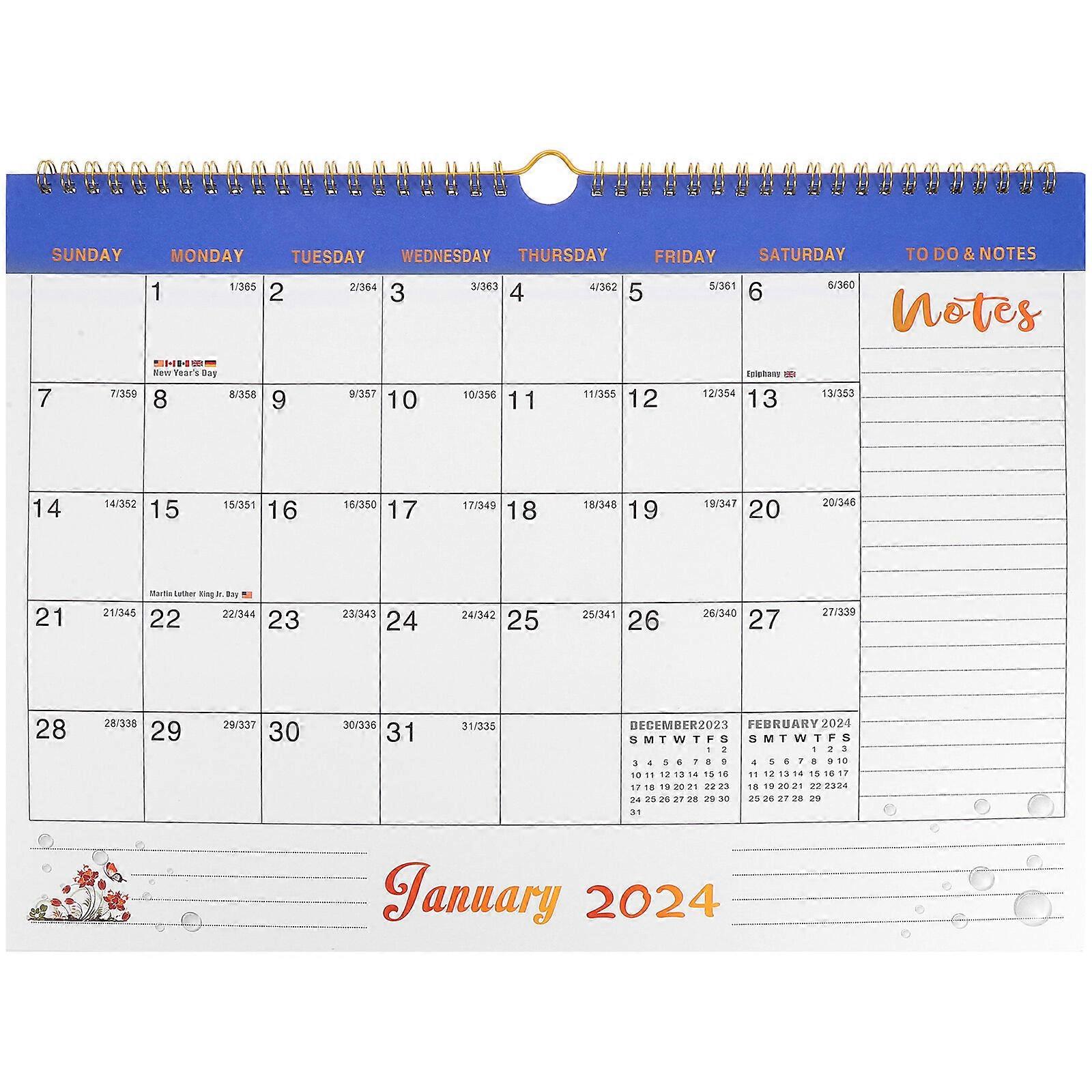 Kotitaloussuunnittelu Riippuva kalenteri Päivittäinen kuukausittainen seinäkalenteri Toimiston seinäkalenteri