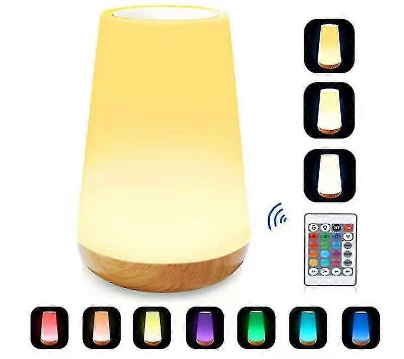 Rechargeable Color Changing LED Bedside Night Light with Touchscreen Controls