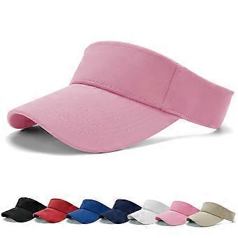 Sun Visor Cap - Women Ponytail Baseball Cap, Washed Outdoor Trucker Hat Plain Dad Cap,Pink