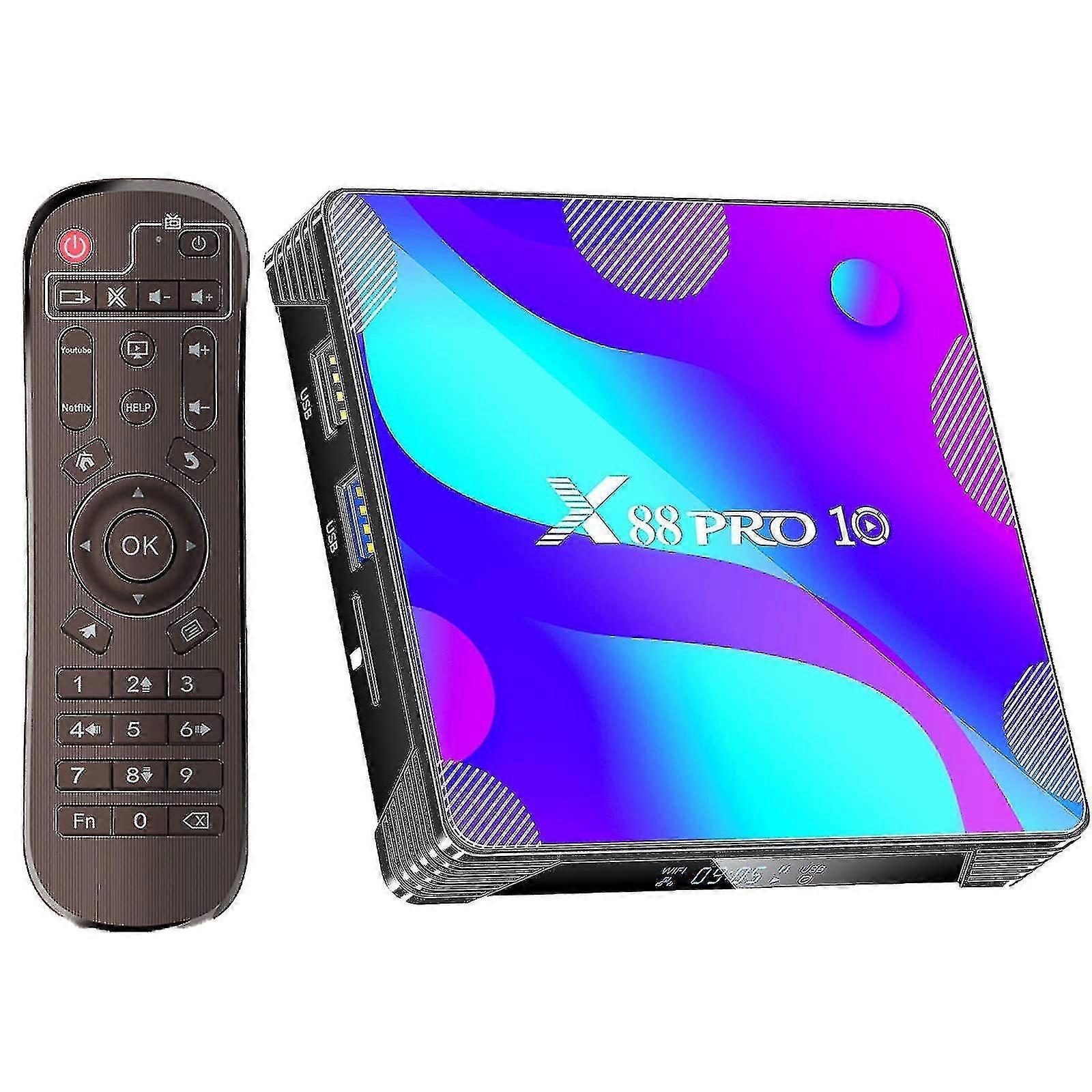 Android Tv Box,4gb Ram 32gb Rom Rk3318 Quad-core 64bit Cortex-a53-black